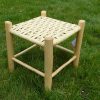 footstool, paper rush, handcrafted, rustic, ash chairs
