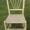 ash dining chair with 5 fanned spindle back and danish cord seat