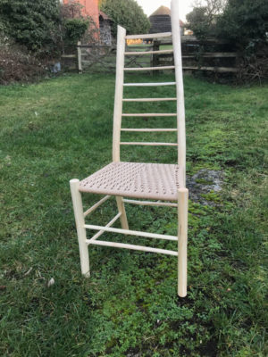Asymmetric Ladder Back Side Chair
