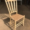 Multi-Negative leaf shaped lath back dining chair with danish cord seat