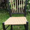 Harlequin Black spindle back side chair with natural ash wood spindles and seat
